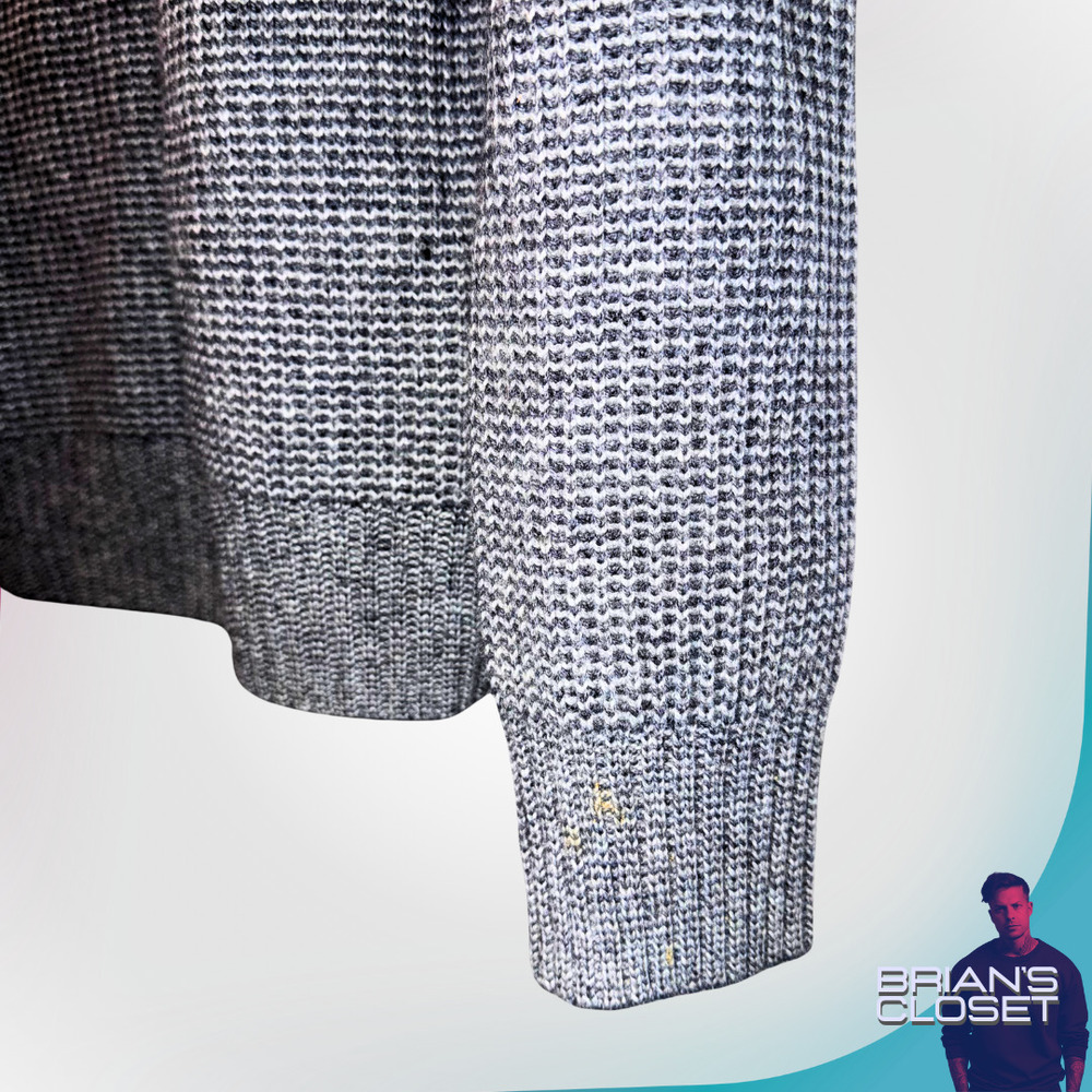 J. CREW Men's Waffle Crewneck Cashemere Sweater in Charcoal - M - Picture 10 of 13